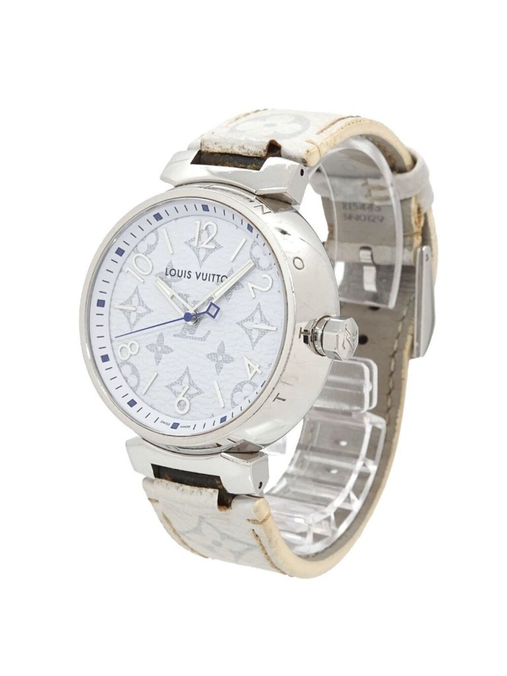 Louis Vuitton Tambour GM Monogram White Watch Quartz - Picture 2 of 6